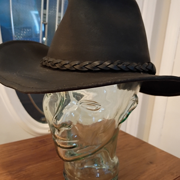 WILSONS VINTAGE SZ M KEATHER BRAIDED BAND COWBOY WESTERN RODEO HAT - Picture 3 of 8